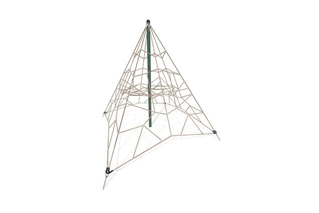 3D rendering af Climbing net - Acrobat pyramid 1 green/beige