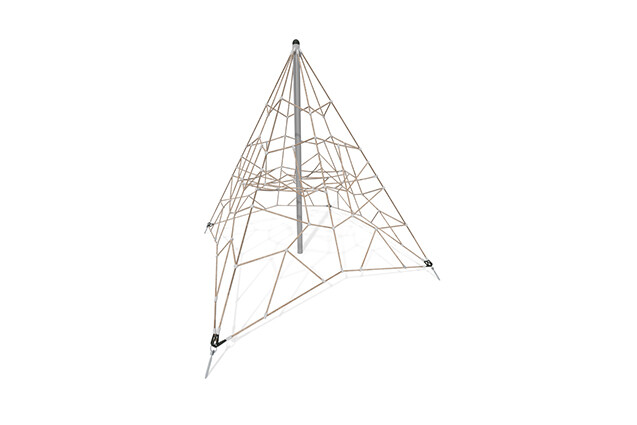 3D rendering af Climbing net - Acrobat pyramid 1 grey/beige