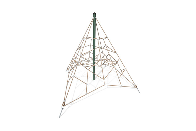 3D rendering af Climbing net - Acrobat pyramid 2 green/beige