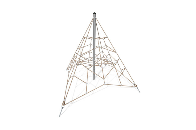 3D rendering af Climbing net - Acrobat pyramid 2 grey/beige