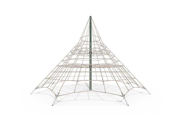 3D rendering af Climbing net - Acrobat pyramid 4 green/beige