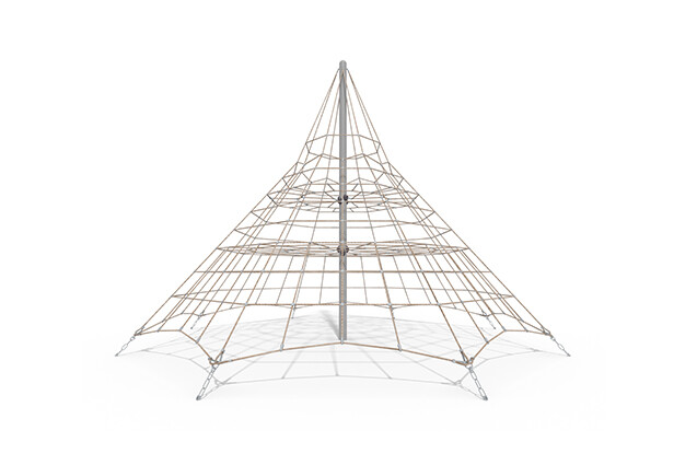 3D rendering af Climbing net - Acrobat pyramid 4 grey/beige