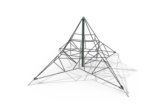 3D rendering af Climbing net - Acrobat pyramid 5 green/black