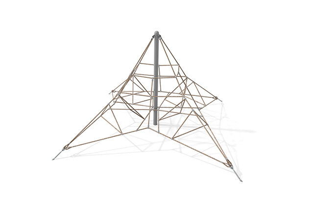 3D rendering af Climbing net - Acrobat pyramid 5 grey/beige
