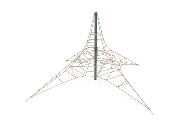 3D rendering af Climbing net - Acrobat pyramid 6 green/beige