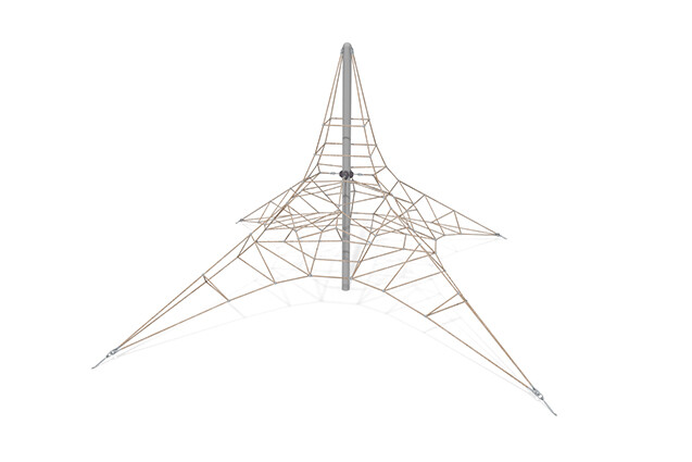 3D rendering af Climbing net - Acrobat pyramid 6 grey/beige
