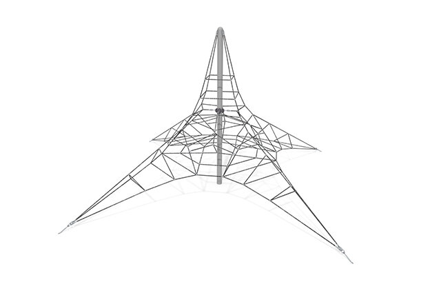 3D rendering af Climbing net - Acrobat pyramid 6 grey/black