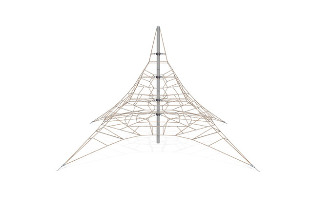 3D rendering af Climbing net - Acrobat pyramid 7 grey/beige