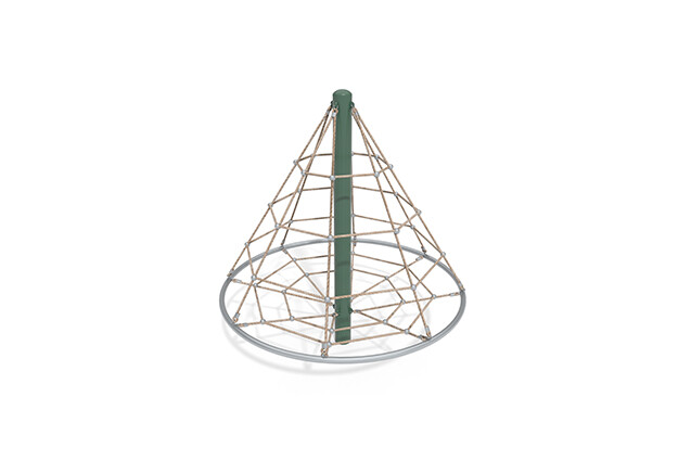 3D rendering af Climbing net - Acrobat cone 1 green/beige