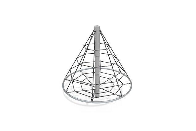 3D rendering af Climbing net - Acrobat cone 1 grey/black