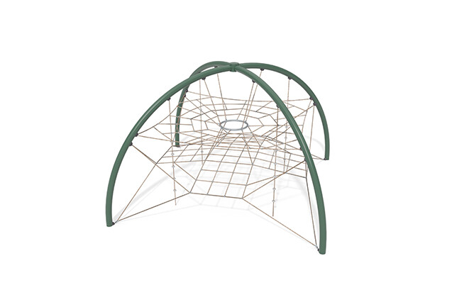 3D rendering af Climbing net - Acrobat dome 1 green/beige