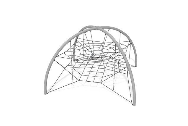 3D rendering af Climbing net - Acrobat dome 1 grey/black