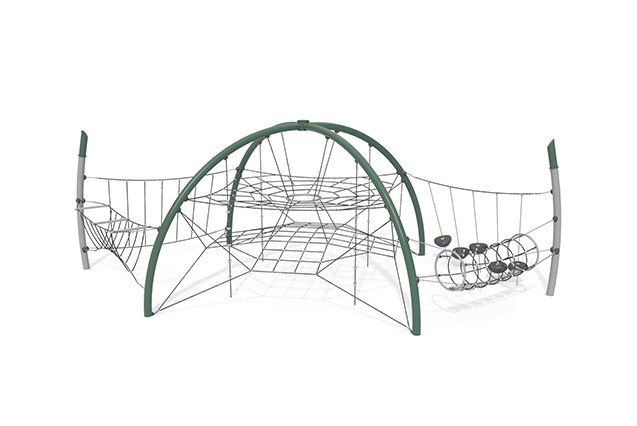 3D rendering af Climbing net - Acrobat dome 2 green/black