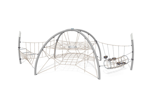 3D rendering af Climbing net - Acrobat dome 2 grey/beige