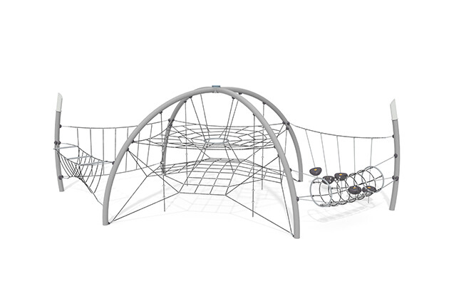 3D rendering af Climbing net - Acrobat dome 2 grey/black