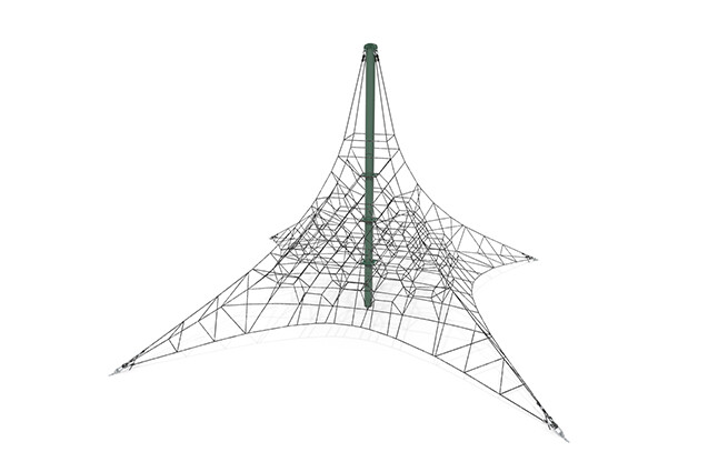 3D rendering af Climbing net - Acrobat pyramid 8 green/black