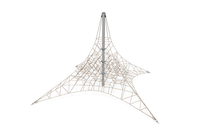 3D rendering af Climbing net - Acrobat pyramid 8 grey/beige
