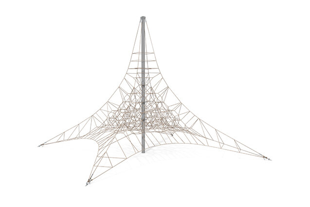 3D rendering af Climbing net - Acrobat pyramid 9 grey/beige