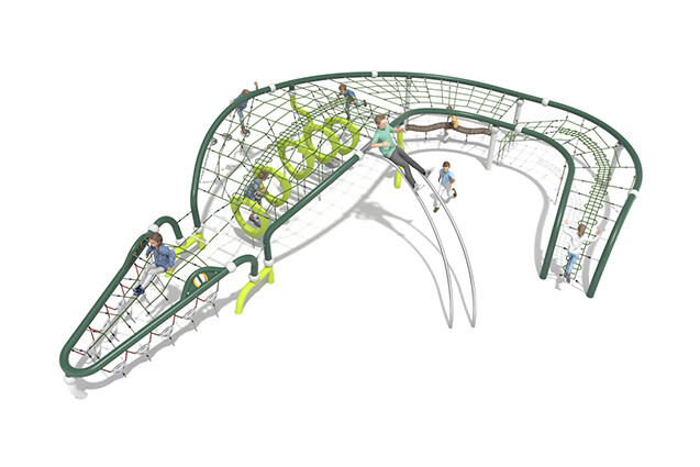 3D rendering af Climbing structure - Organiq crocodile