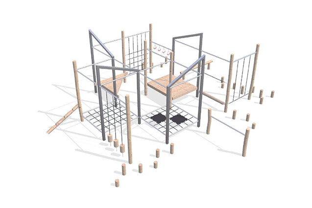 3D rendering af Obstacle course - Arthur package 6