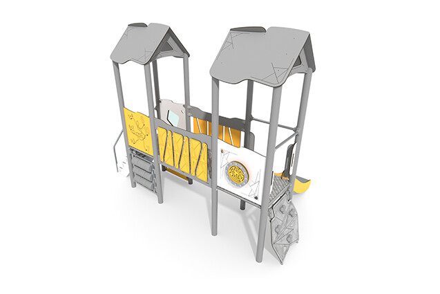 Play tower - Active double tower bridge walkway