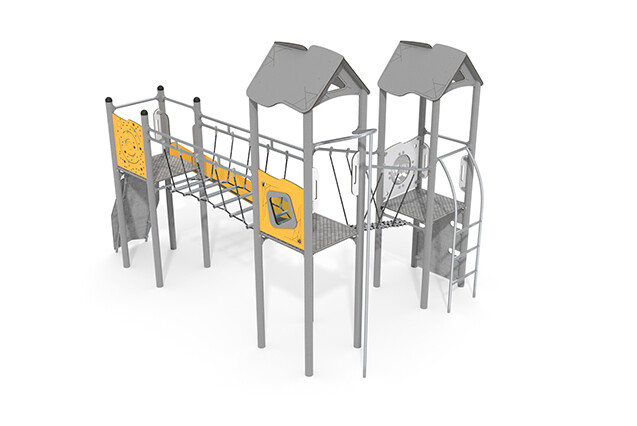 Play tower - Active triple tower V-bridge