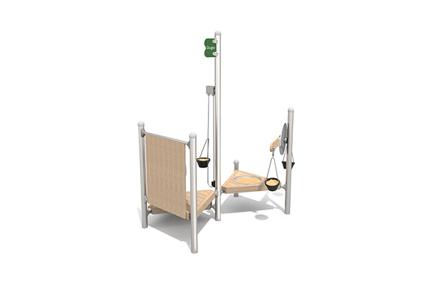 Sandbox - sand play system with hoist and sand mill