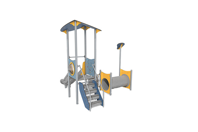 Play tower - Aquarius INOX small tower crawl tube