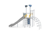 Play tower - Aquarius INOX hexagonal tower slide