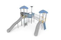 Play tower - Aquarius INOX triple tower rope bridge