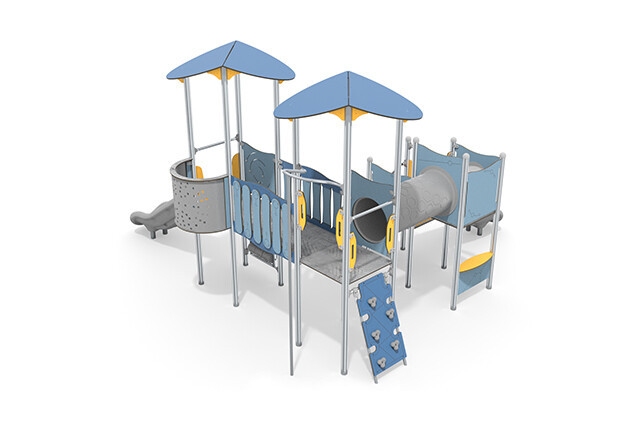 Play tower - Aquarius INOX triple tower crawl tube