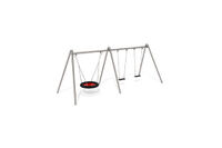 Swing - Aquarius 2 seats 1 bird's nest stainless steel