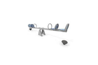 Seesaw – four seats in stainless steel blue