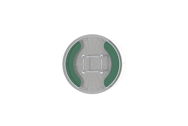 Carousel - for 2 wheelchairs green Ø249 cm