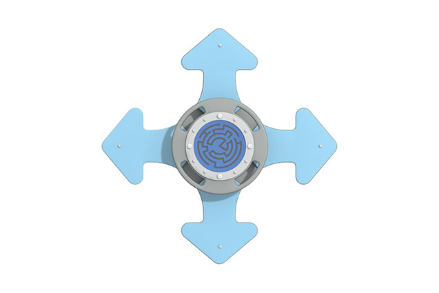 Seesaw - spring rocker with maze game blue