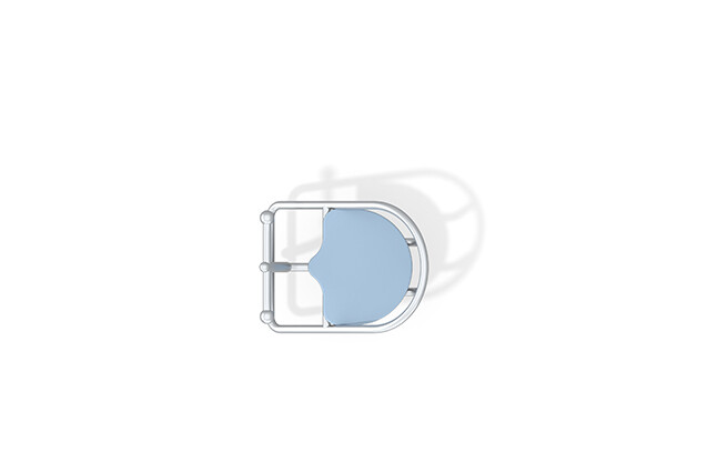 Seesaw – spring rocker with one seat in stainless steel blue