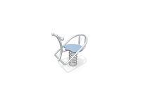 Seesaw – spring rocker with one seat in stainless steel blue