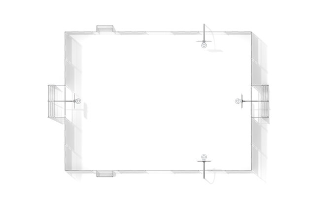 Multi-sport court - Sport Arena 1, 20.76 x 14.56 m grey