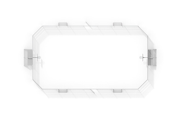 Multi-sport court - Sport Arena 6, 24.30 x 12.72 m grey