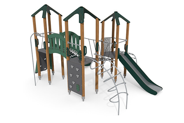 Play tower - ECO triple tower slide green