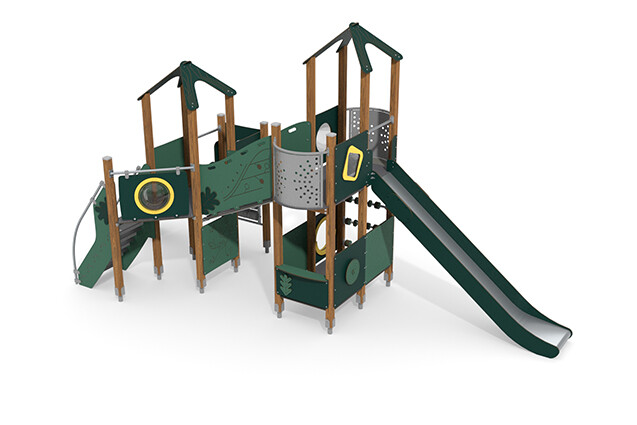 Play tower - ECO two towers with activity panels green