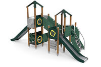 Play tower - ECO two towers with activity panels green