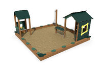 Sandbox - ECO sandbox environment two playhouses green