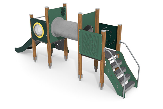 Play tower - ECO double tower crawl tube green