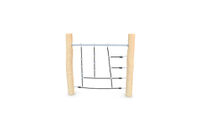 Obstacle course - climbing net with ropes