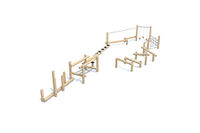 Obstacle course - large obstacle trail in robinia