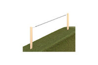 Obstacle course - short climbing rope for slope