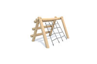 Obstacle course - combined climbing net and ladder