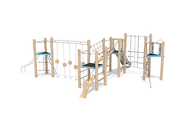 Play tower - Robinia Scandic quadruple tower with climbing course