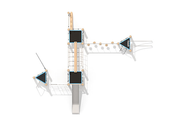 Play tower - Robinia Scandic quadruple tower with climbing course